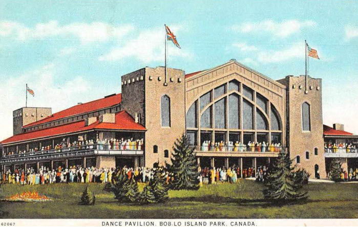 Bob-Lo Island Dance Pavillion - Old Post Card Photo Of Bob-Lo Pavillion